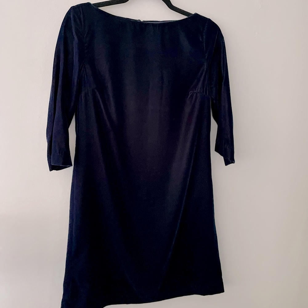 Banana Republic navy blue velvet dress